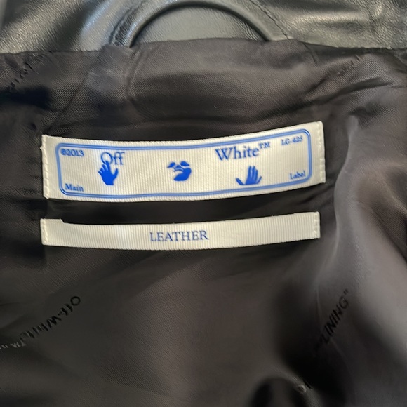 Off-White limited edition leather jacket (Authenticated) - Picture 5 of 7